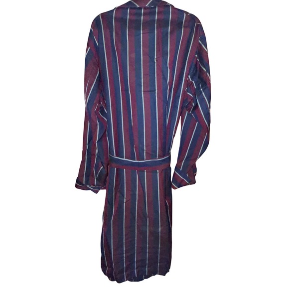 Brooks Brothers Vintage Wool Dressing Gown Robe Made in England Striped XL Mens - Picture 2 of 4